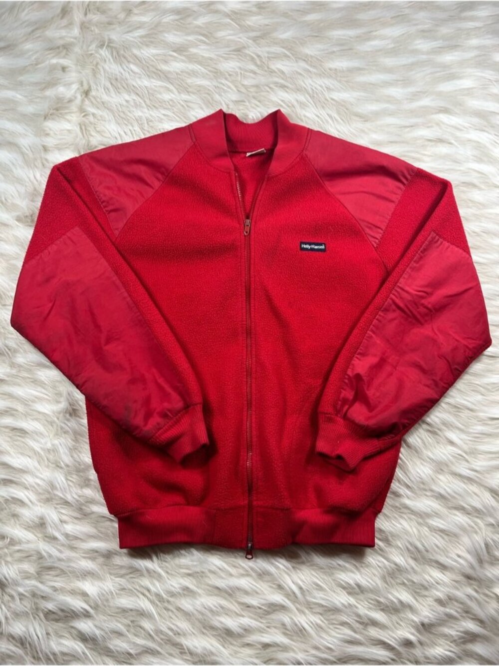 Vintage Helly Hansen Fleece Full Zip Men's L Red